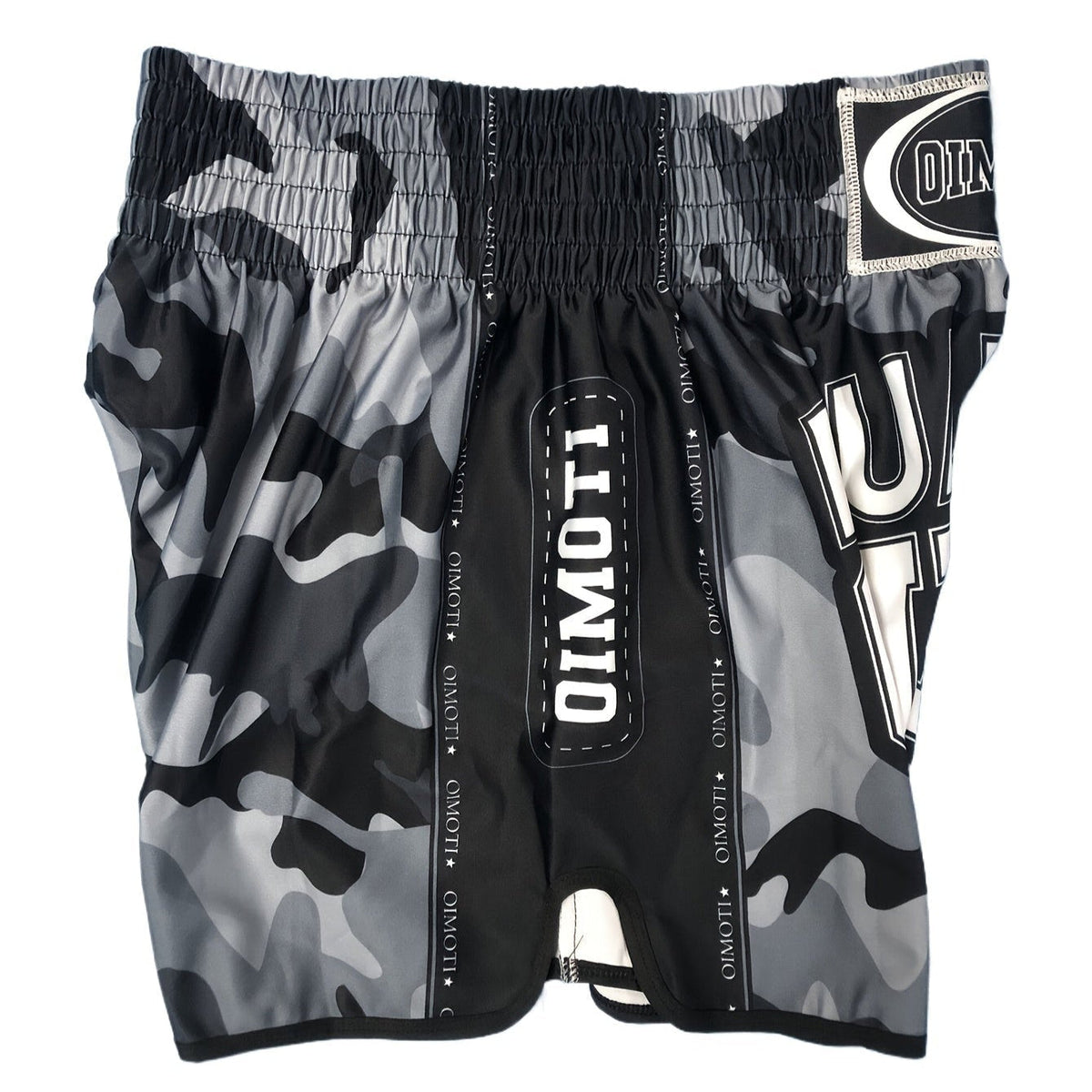 Short muay thai OIMOTI Pen Chang-Noir/Gris Nakmuay