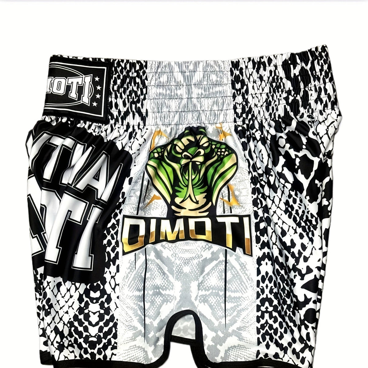 Short muay thai OIMOTI Matras-Blanc Nakmuay