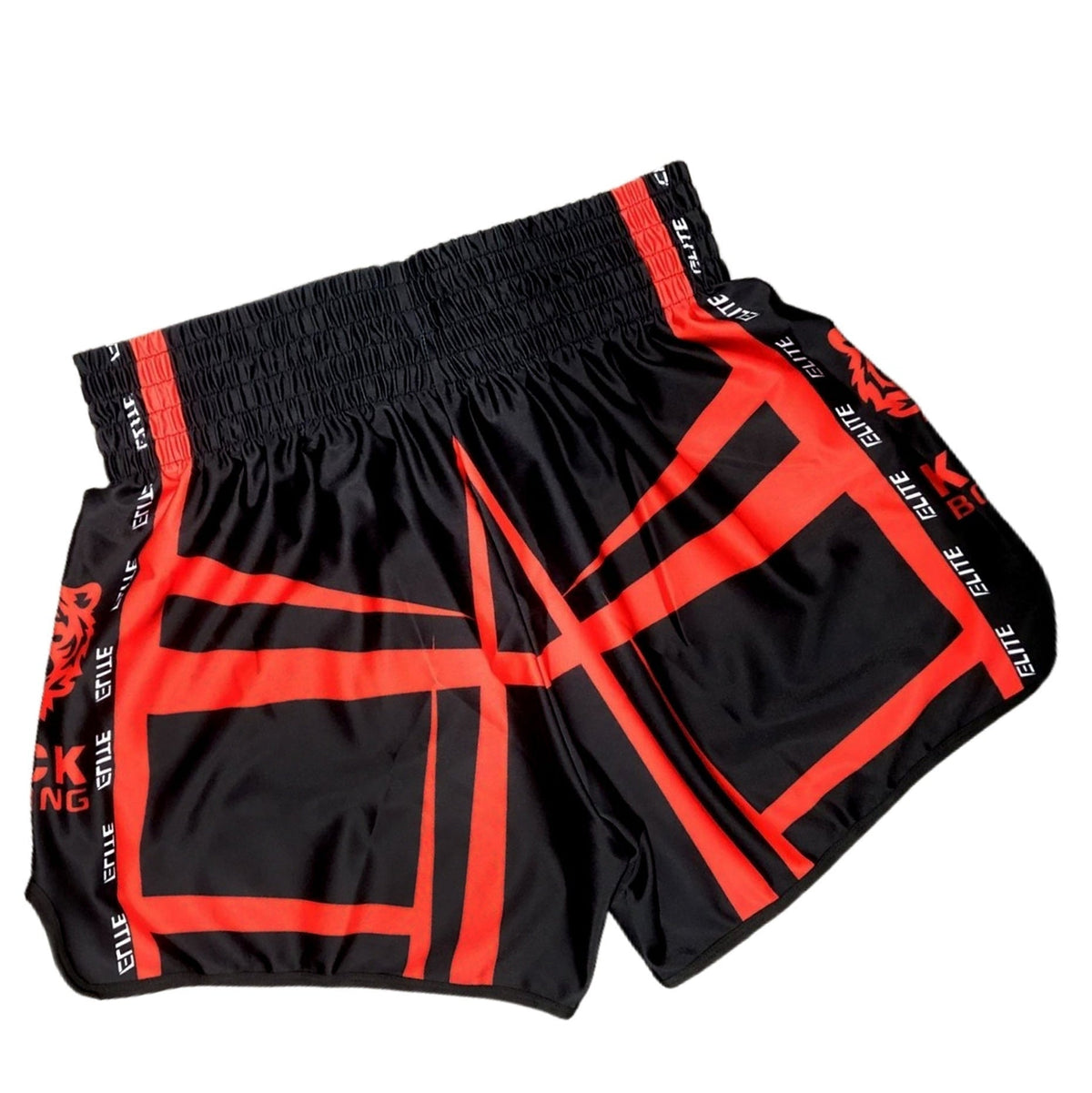 Short muay thai OIMOTI Thaeb Si-Noir/Rouge Nakmuay