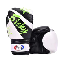 Gants de boxe FRISKY Elite-Blanc/Noir Nakmuay