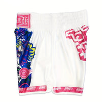 Short muay thai OIMOTI Chang-Blanc/Rose Nakmuay