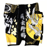 Short muay thai OIMOTI Nak Yung-Noir/Jaune Nakmuay