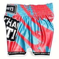 Short muay thai OIMOTI Kham-Rose/Bleu Nakmuay