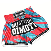 Short muay thai OIMOTI Kham-Rose/Bleu Nakmuay