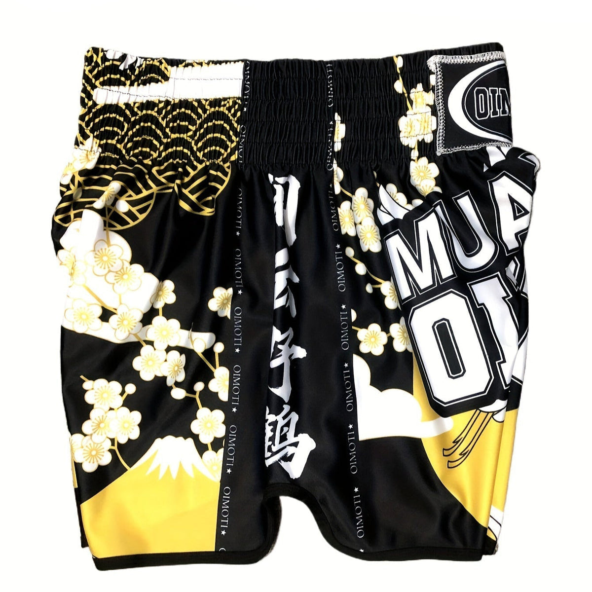 Short muay thai OIMOTI Nak Yung-Noir/Jaune Nakmuay