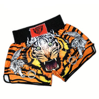 Short muay thai OIMOTI Lay Thang-Orange Nakmuay