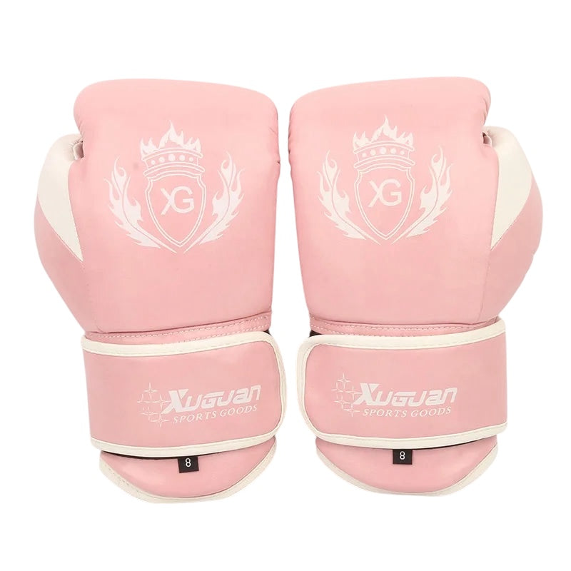 Gants de boxe XUGUAN Sport-Rose/Blanc Nakmuay