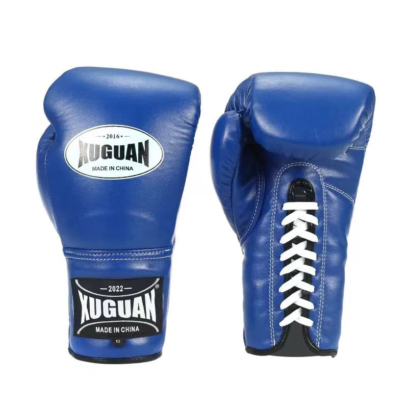 Gants de boxe XUGUAN Contact-Bleu Nakmuay