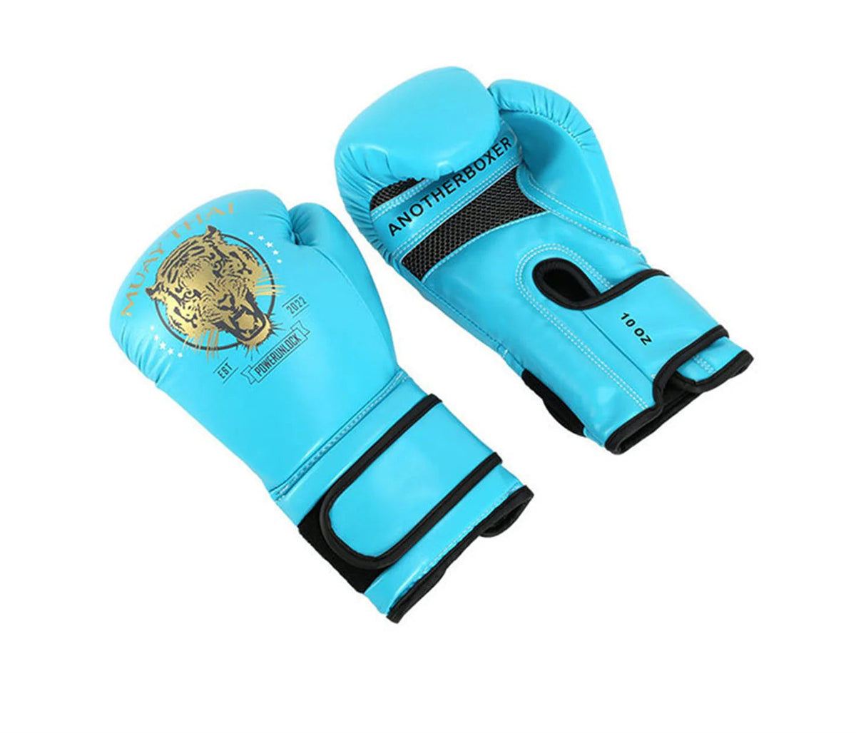 Gants de boxe ANOTHER BOXER Muay Tiger-Bleu ciel Nakmuay