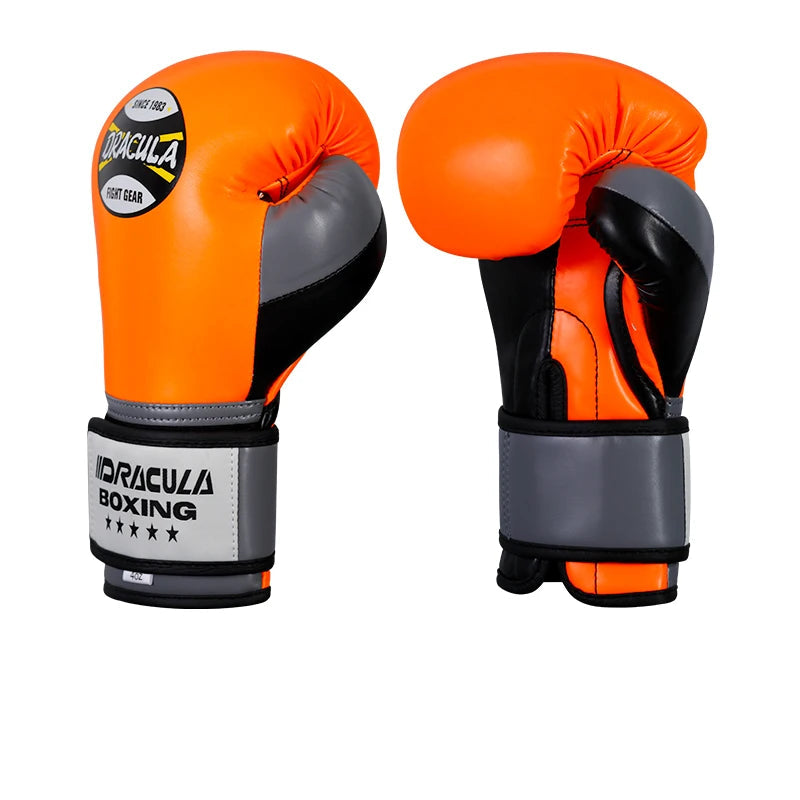 Gants de boxe enfant DRACULA-Orange/Gris Nakmuay