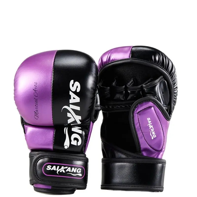 Gants de MMA SAIKANG Sport-Violet/Blanc Nakmuay