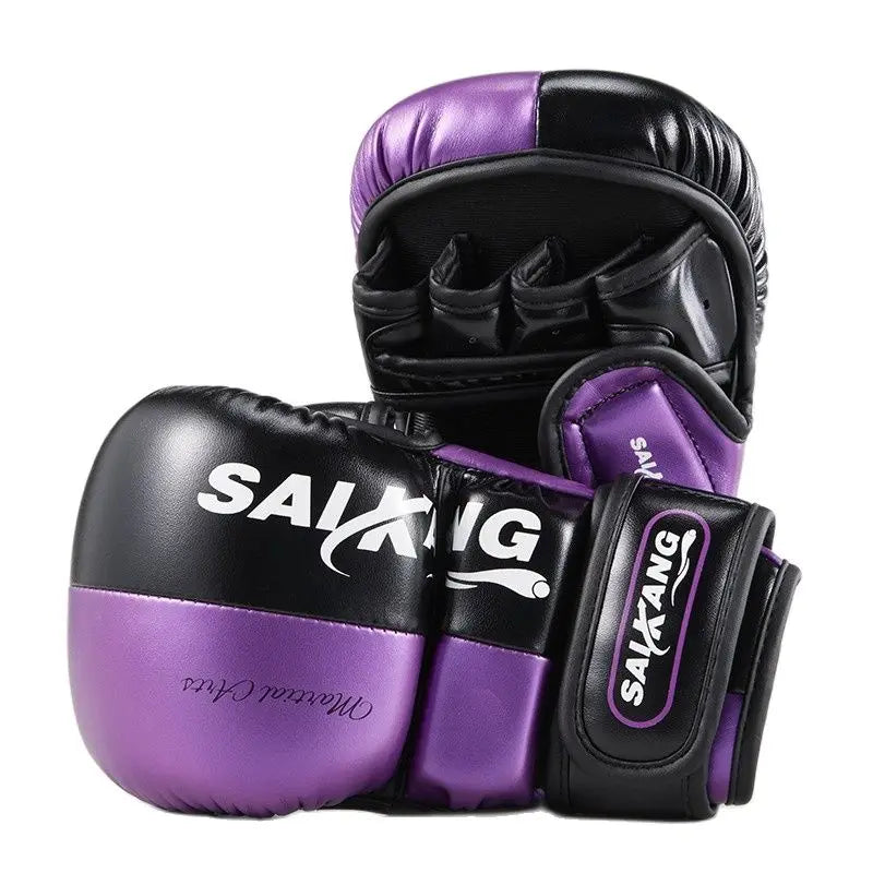 Gants de boxe MMA SAIKANG Martial-Noir/Violet Nakmuay