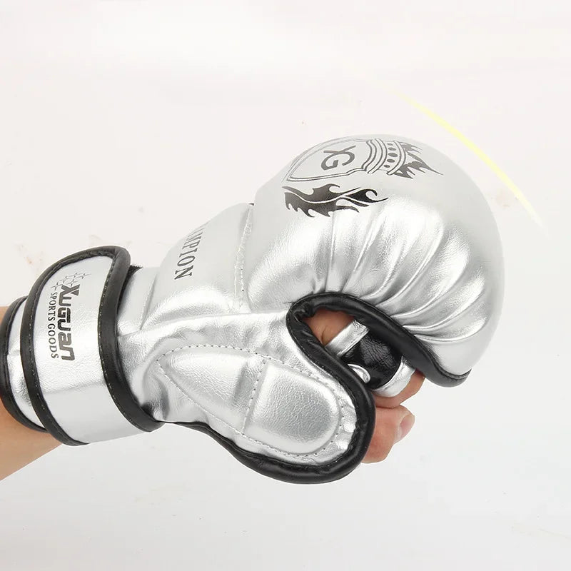 Gants de MMA XUGUAN Champion-Bleu/Blanc Nakmuay