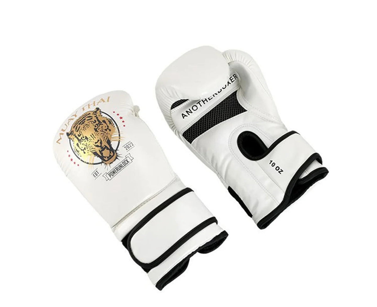 Gants de boxe ANOTHER BOXER Muay Tiger-Blanc Nakmuay