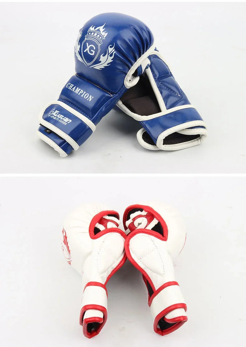 Gants de MMA XUGUAN Champion-Bleu/Blanc Nakmuay