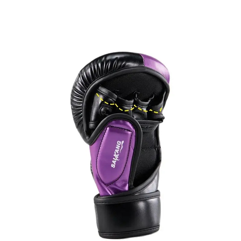 Gants de boxe MMA SAIKANG Martial-Noir/Violet Nakmuay