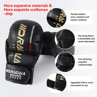 Gants de MMA DRACULA Ultimate-Noir/Or Nakmuay