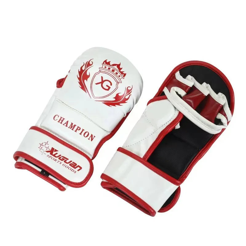 Gants de MMA XUGUAN Champion-Bleu/Blanc Nakmuay