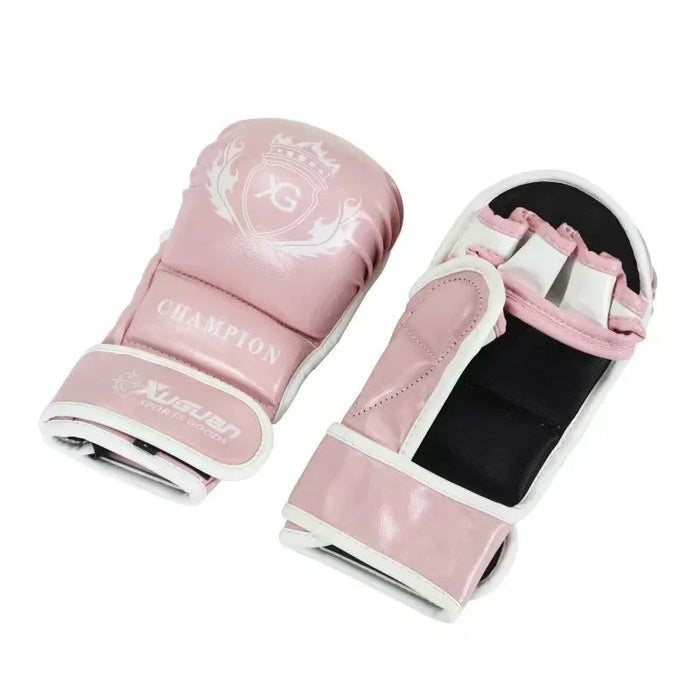 Gants de MMA XUGUAN Champion-Rose/Blanc Nakmuay