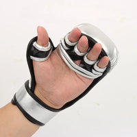 Gants de MMA XUGUAN Champion-Argent/Noir Nakmuay