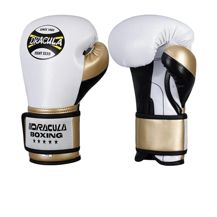 Gants de boxe enfant DRACULA-Blanc/Or Nakmuay