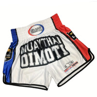 Short Muay Thai OIMOTI Frangses-Bleu/Blanc/Rouge Nakmuay