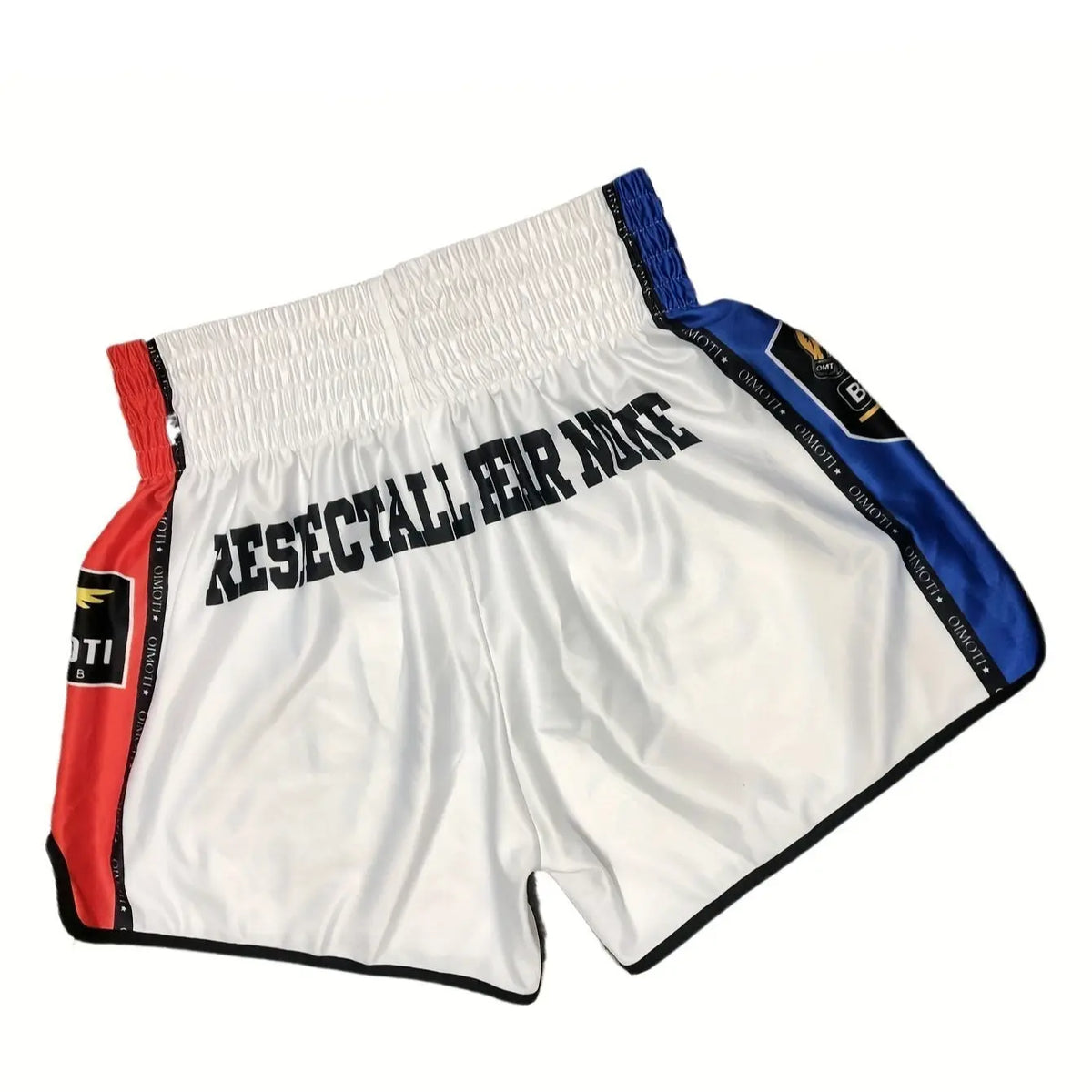 Short Muay Thai OIMOTI Frangses-Bleu/Blanc/Rouge Nakmuay