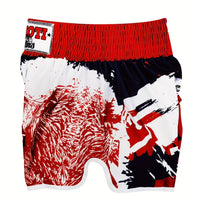 Short muay thai OIMOTI Humi-Bleu/Blanc/Rouge Nakmuay