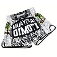 Short muay thai OIMOTI Matras-Blanc Nakmuay