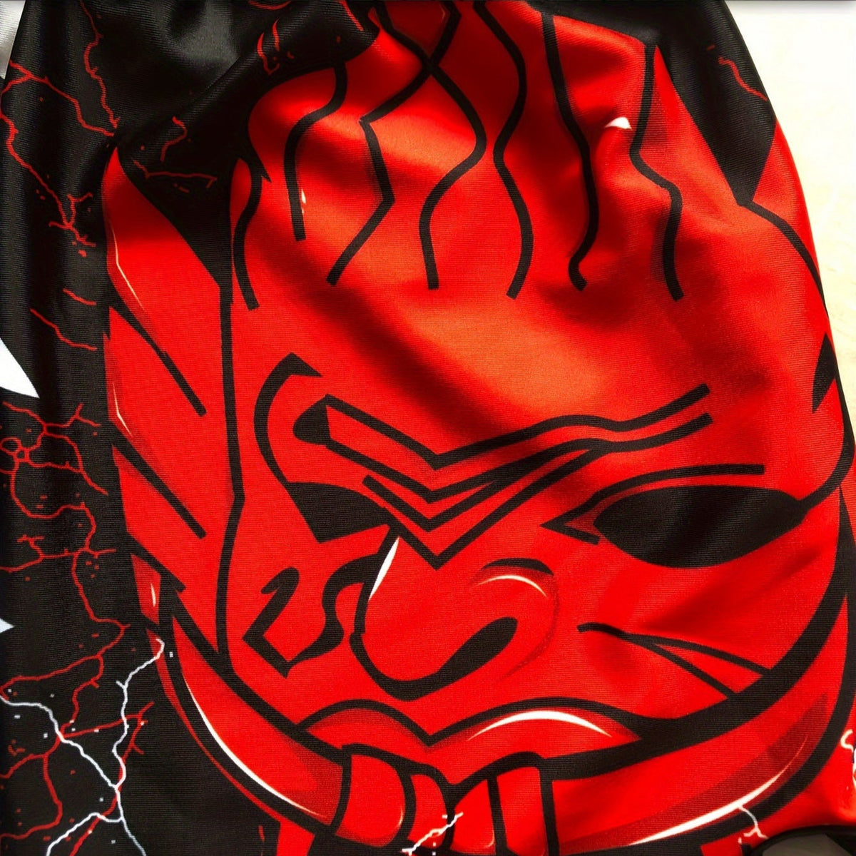 Short muay thai OIMOTI Pisac-Noir/Rouge Nakmuay