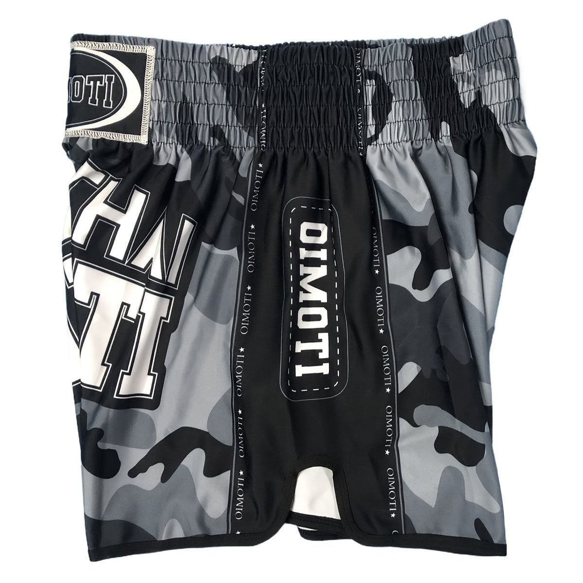 Short muay thai OIMOTI Pen Chang-Noir/Gris Nakmuay